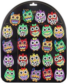 Magnetky dětské sovičky 4,5cm samostatné různé druhy