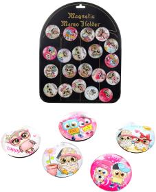 Magnetky kulaté dětské sovičky samostatné 4cm různé druhy Magnetky kulaté dětské sovičky samostatné 4cm různé druhy