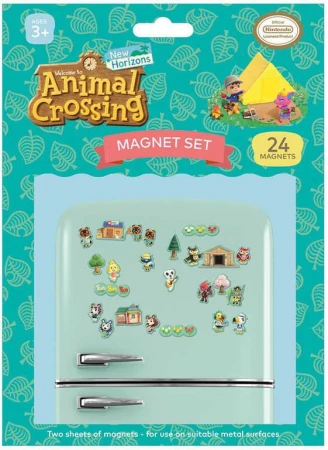 Magnetky set 24ks Animal Crossing dětská dekorace na kovové předměty Magnetky set 24ks Animal Crossing dětská dekorace na kovové předměty