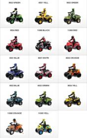 Maisto Čtyřkolka model ATVS 1:75 na zpětný nátah různé druhy na kartě kov