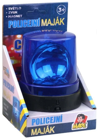 Máják policejní na magnet Policie na baterie Světlo Zvuk 2 barvy
