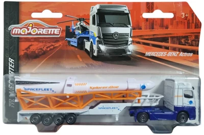 Majorette Auto nákladní tahač s přívěsem volný chod kov různé druhy