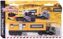 Majorette Auto Volvo transportér tahač kovový 20cm herní set 3 druhy