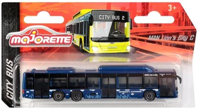 Majorette Autobus MAN City kovový volný chod 2 druhy 3 barvy