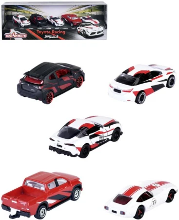 Majorette Toyota Racing dárková sada závodní auta 5ks kov