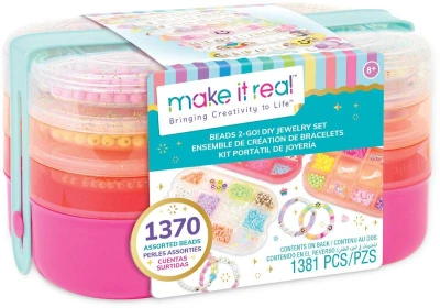 MAKE IT REAL Beads 2-Go korálky v boxu kreativní set výroba dětské bižuterie MAKE IT REAL Beads 2-Go korálky v boxu kreativní set výroba dětské bižuterie