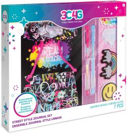 MAKE IT REAL Blok s kapucí Graffity deník se samolepkami a 2 pery