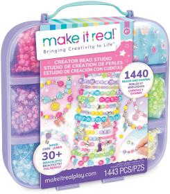 MAKE IT REAL Box na výrobu náramků dětský kreativní set 1440 korálků MAKE IT REAL Box na výrobu náramků dětský kreativní set 1440 korálků