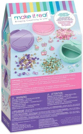 MAKE IT REAL Macaron box na výrobu náramků dětský kreativní set