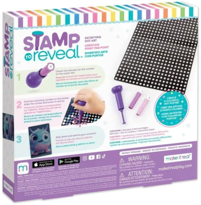 MAKE IT REAL Plakát z teček Stamp To Reveal kreativní set 3 druhy