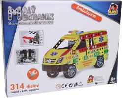 MALÝ MECHANIK Auto ambulance 314 dílků kovová (stavebnice) typu Merkur
