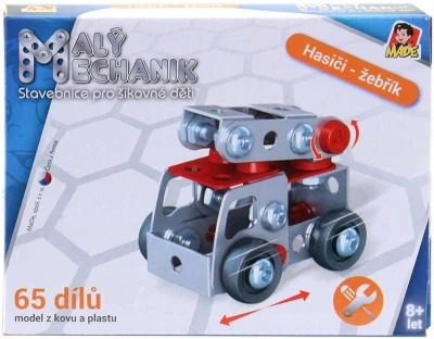 MALÝ MECHANIK Hasiči 43-65 dílků 6 druhů kovová (stavebnice) typu Merkur