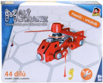 MALÝ MECHANIK Hasiči 43-65 dílků 6 druhů kovová (stavebnice) typu Merkur