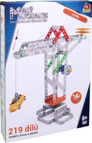 MALÝ MECHANIK Jeřáb 219 dílků kovová (stavebnice) typu Merkur