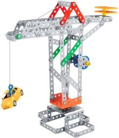 MALÝ MECHANIK Jeřáb 219 dílků kovová (stavebnice) typu Merkur