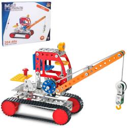 MALÝ MECHANIK Jeřáb pásový 204 dílků kovová (stavebnice) typu Merkur