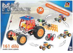 MALÝ MECHANIK Traktor 161 dílků 4v1 druhy kovová (stavebnice) typu Merkur