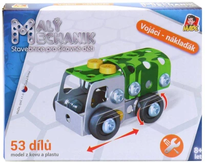 MALÝ MECHANIK Vojenská technika kovová (stavebnice) typu Merkur 6 druhů