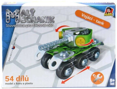 MALÝ MECHANIK Vojenská technika kovová (stavebnice) typu Merkur 6 druhů