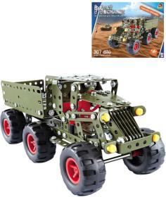 MALÝ MECHANIK Vojenský náklaďák 307 dílků kovová (stavebnice) typu Merkur MALÝ MECHANIK Vojenský náklaďák 307 dílků kovová (stavebnice) typu Merkur