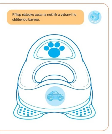 Malý méďa se učí chodit na nočník vzdělávací knížečka s nálepkami