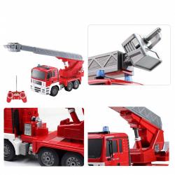 MAN FIRE TRUCK 4WD Hasiči, 1:20, zvukový modul, LED, funkční žebřík, RTR