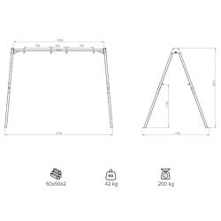 MARBO Konstrukce pro zahradní houpačku MO-002