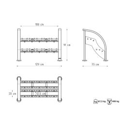 MARBO Stojan na činky MF-S002 (5 párů)