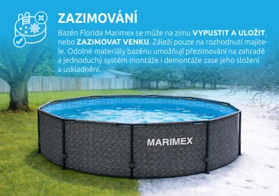 Marimex Florida 3,05x0,76 m bazén bez příslušenství - motiv RATAN