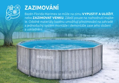 Marimex Florida 3,05x0,91 m bazén se skimmerem - motiv ŠEDÉ DŘEVO