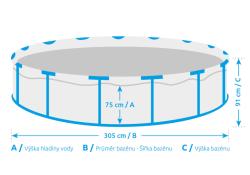 Marimex Bazén Florida 3,05x0,91 m se skimmerem - motiv TEAK