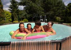 Marimex Bazén Florida 3,05x0,91 m se skimmerem - motiv TEAK