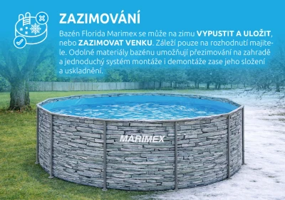 Marimex Bazén Florida 3,66x0,99 m bez příslušenství - motiv KÁMEN