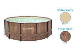 Marimex Bazén Florida 3,66x0,99 m se skimmerem- motiv TEAK