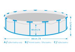 Marimex Bazén Florida 3,66x0,99 m se skimmerem- motiv TEAK