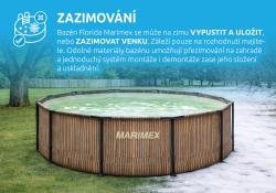 Marimex Bazén Florida 3,66x0,99 m se skimmerem- motiv TEAK