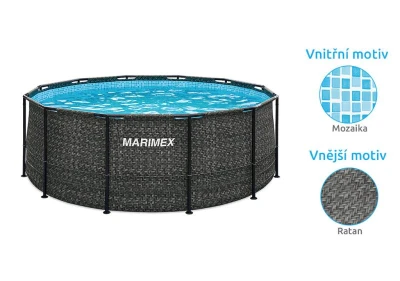 Marimex Florida 3,66x1,22 m bazén se skimmerem - motiv RATAN