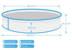 Marimex Bazén Orlando 3,66 x 0,91 m RATAN, bazén, fólie, skimmer