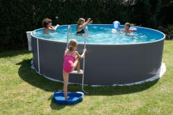 Marimex Bazén Orlando 3,66 x 0,91m ŠEDÝ + skimmer Olympic (bez hadic a schůdků)