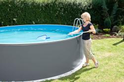 Marimex Bazén Orlando 3,66 x 0,91m ŠEDÝ + skimmer Olympic (bez hadic a schůdků)