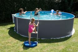 Marimex Bazén Orlando 3,66 x 0,91m ŠEDÝ + skimmer Olympic (bez hadic a schůdků)