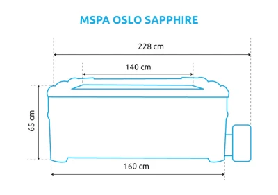 Marimex MSPA OSLO SAPPHIRE F-SA063W bazén vířivý + sleva 1000,- na příslušenství
