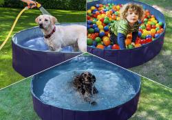 Marimex Skládací bazén pro psy - O 100 cm modrý