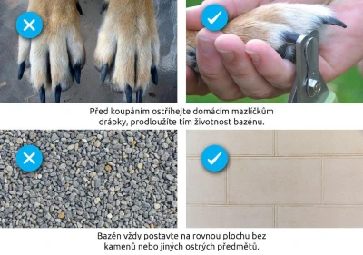 Marimex Skládací bazén pro psy - O 100 cm modrý