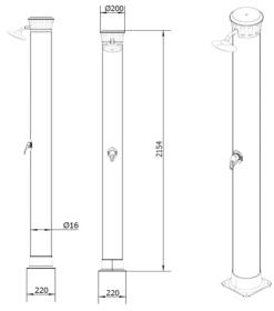 Marimex Sprcha solární UNO 40 l ALU