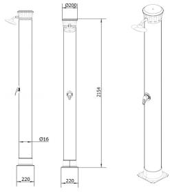 Marimex Sprcha solární UNO 40 l ALU