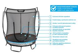 Marimex Trampolína bezpružinová Free Jump183 cm