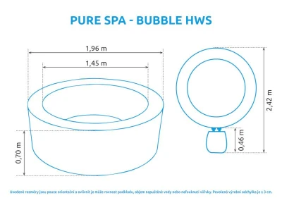 Intex 28426 Pure Spa - Bubble HWS nafukovací vířivka pro 4 os.
