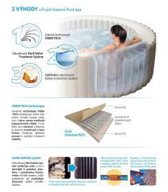 Intex 28426 Pure Spa - Bubble HWS nafukovacia vírivka pre 4 osoby