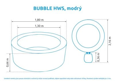 Marimex Bazén vířivý nafukovací Pure Spa - Bubble HWS -modrý -Intex 28486EX